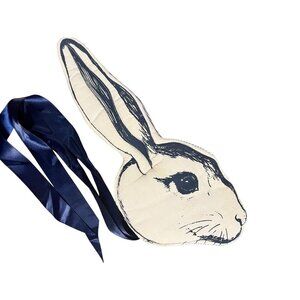 Animalesque Bunny Fabric Headdress Monochrome Peter Rabbit Retro Chic Preppy
